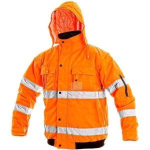 Reflexná zimná bunda CXS VIZWELL LEEDS, oranžová